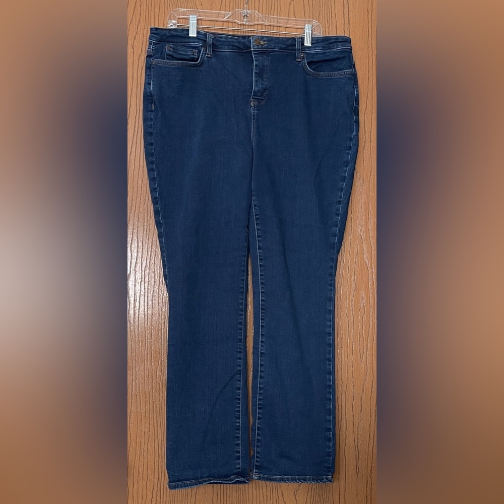NYDJ Sheri Slim Very Dark Blue Size 18 EUC